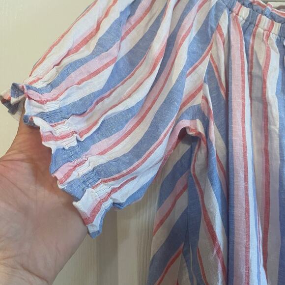 Crown & Ivy striped off-shoulder top size large - Picture 6 of 10